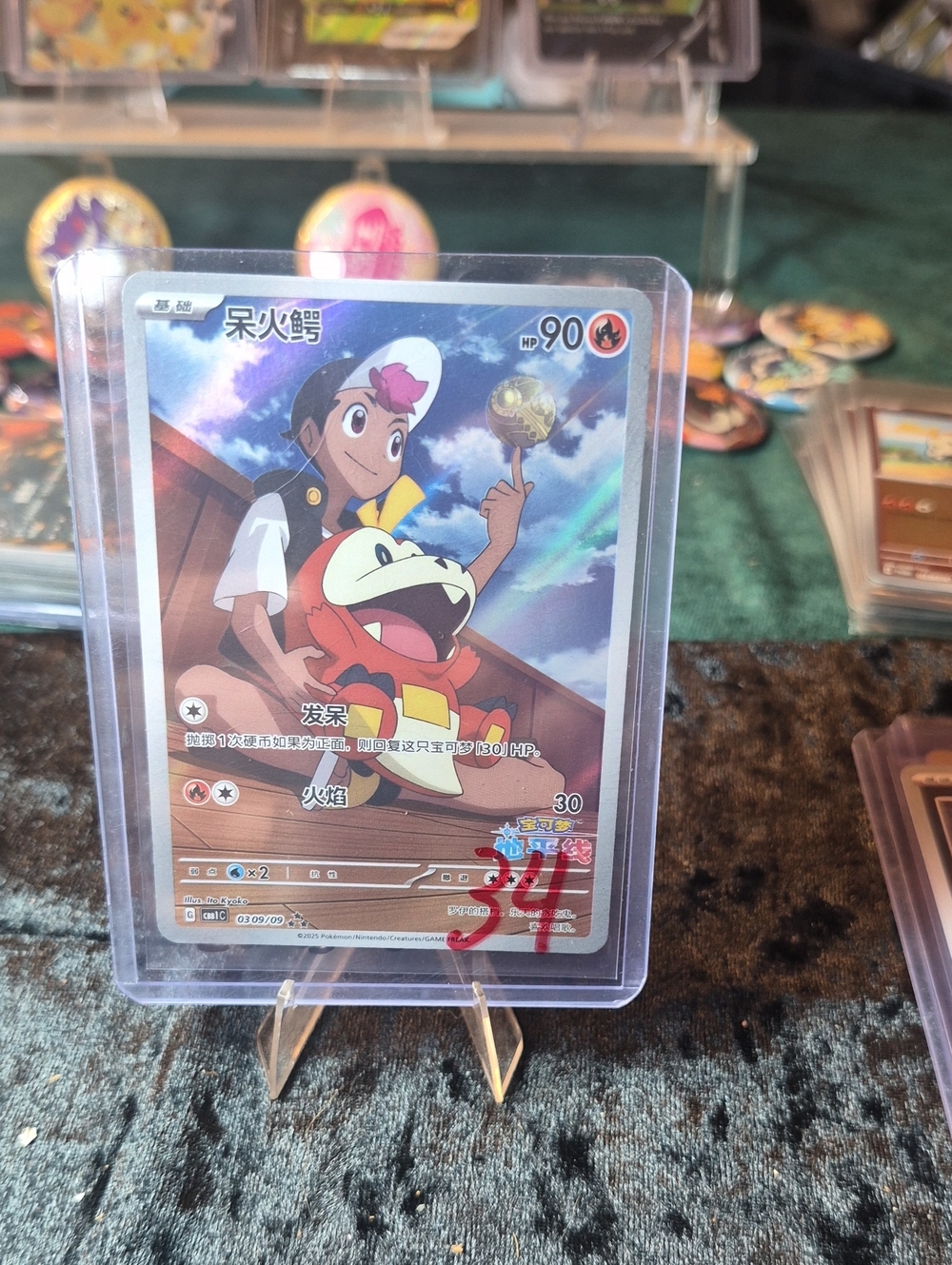 Torkoal & Trainer Full-Art Card - Red / White